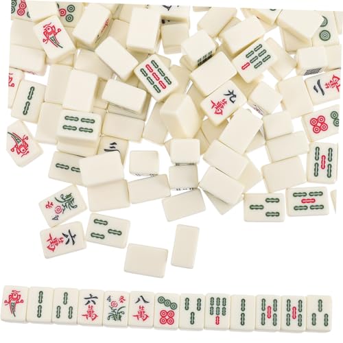 CLISPEED Mini Chinesisches Mahjong Set Miniaturspielsteine mit U Förmiger Tragbares Reise Mahjong Kit mit Gravierten Soliden Spielsteinen in Zahnfarbenem für Party Camping und Freizeit CLISPEED Mini Chinesisches Mahjong Set Miniaturspielsteine mit U Förmiger Tragbares Reise Mahjong Kit mit Gravierten Soliden Spielsteinen in Zahnfarbenem für Party Camping und Freizeit von CLISPEED