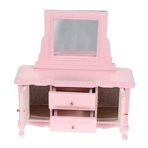 CLISPEED Mini -Dressingschrankmodell Miniatur-Puppenkleid klein Mini-Puppenhausmöbel Spiegel Miniatur -Schlafzimmermöbel Minikommode für Puppe Mini-Kommode-Modell Birke Rosa CLISPEED Mini -Dressingschrankmodell Miniatur-Puppenkleid klein Mini-Puppenhausmöbel Spiegel Miniatur -Schlafzimmermöbel Minikommode für Puppe Mini-Kommode-Modell Birke Rosa von CLISPEED