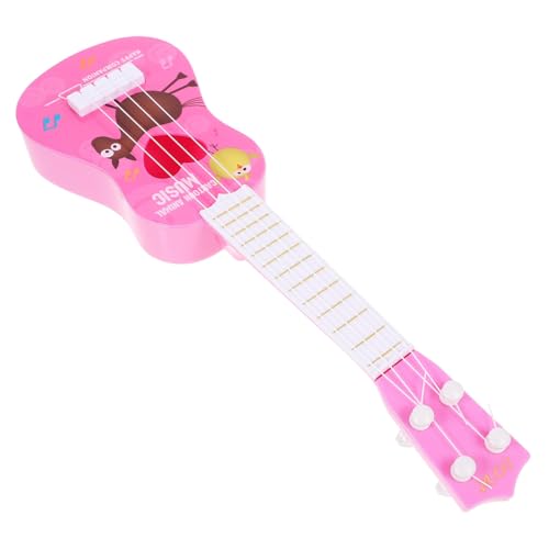 CLISPEED Mini Gitarre für Anfänger Musikinstrument Kleines Ukulele Lernspielzeug Leichtes Instrument für Frühe Musikalische Bildung und Spielerisches Lernen von CLISPEED