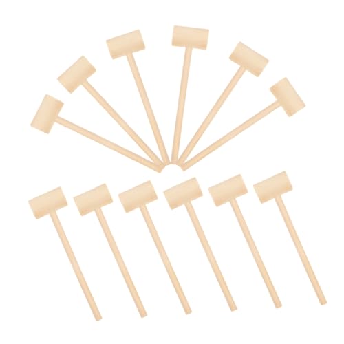 CLISPEED Mini-Holzhammer für lustige Hammer-Aktivität zur Förderung der Hand-Augen-Koordination, Geschicklichkeit, sicheres Massivholz-Design für Jungen, 12 Stück von CLISPEED