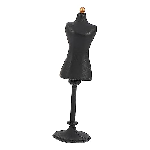 CLISPEED Mini-Mannequin-ständer Kleid Styling Für Mädchen Puppenform Schaufensterpuppe Körper Stützständer Für Puppen Weiblich Mini-Mannequin-Modell Puppenmodellständer Miniatur Harz Black von CLISPEED