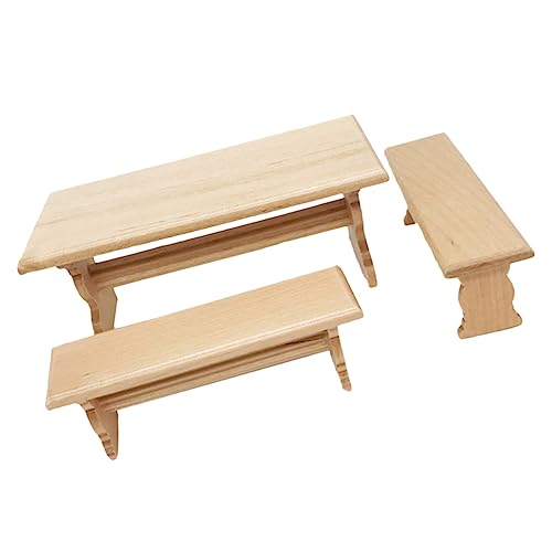 CLISPEED Mini Puppenhaus Möbel Set Holz Küchen Tisch und Bank Dekoratives Miniatur Möbel für DIY Schlafzimmer und Landschaftsdekoration Vielseitiges Puppenhaus Zubehör CLISPEED Mini Puppenhaus Möbel Set Holz Küchen Tisch und Bank Dekoratives Miniatur Möbel für DIY Schlafzimmer und Landschaftsdekoration Vielseitiges Puppenhaus Zubehör von CLISPEED