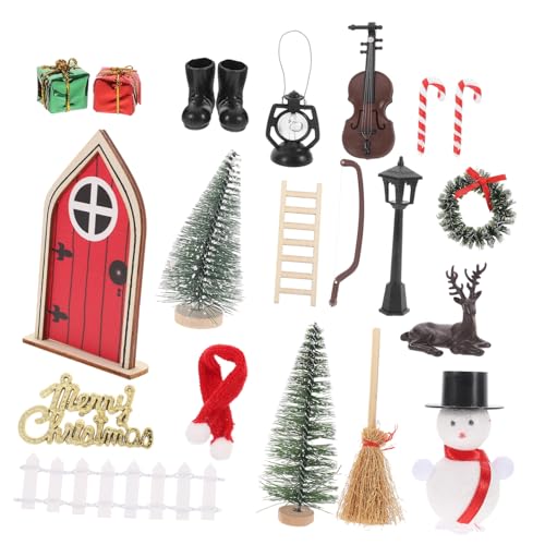 CLISPEED Mini Weihnachtsdeko aus Miniatur Fairy Tale Haus mit Langlebigem Material Mini Haus Dekoration für DIY Basteln und Wohnaccessoires von CLISPEED