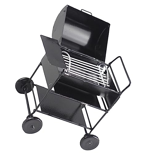 CLISPEED Miniatur BBQ Grill für Puppenhaus Realistisches Grillmodell mit Feinen Details Zubehör für Miniaturküche und DIY Bastelprojekte für Puppenhausliebhaber und Kreative von CLISPEED