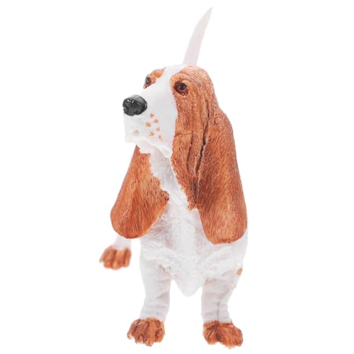 CLISPEED Miniatur Basset Dog Figurine Realistische Hundefigur aus Robustem für Dekoration und Kognitive Spiele für Hundeliebhaber von CLISPEED