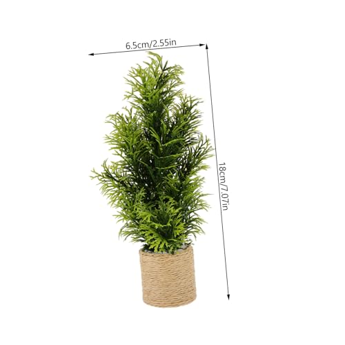 CLISPEED Miniatur Bonsai Pflanze Kunststoff Mini Topfpflanze Künstlich Realistisch Deko für Puppenhaus Wohnzimmer Esszimmer Restaurant von CLISPEED