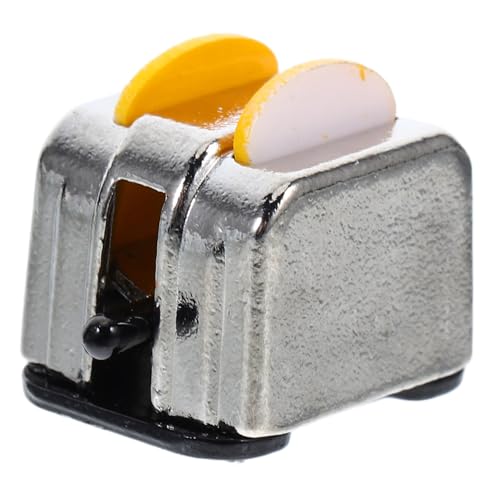 CLISPEED Miniatur Brotbackautomat für Puppenhaus Kleiner Toaster Modell Metallornament Küchenzubehör für Spielzeug Kleiner Küchendekoration von CLISPEED