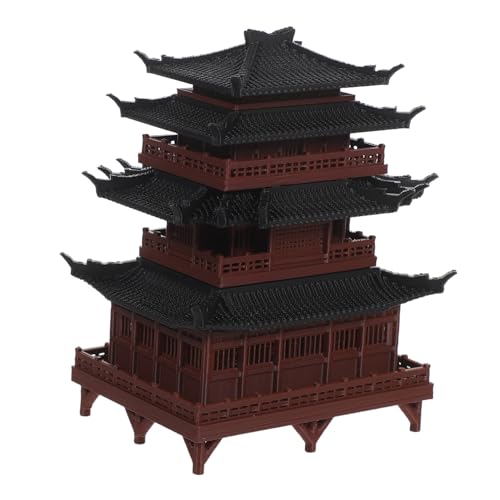 CLISPEED Miniatur Chinesischer Pavillon Feingliedrig Antikes Gebäude Modell Leicht Tragbar Vielseitig für Bonsai Aquarium Mikrolandschaft Zen Garten Dekoration CLISPEED Miniatur Chinesischer Pavillon Feingliedrig Antikes Gebäude Modell Leicht Tragbar Vielseitig für Bonsai Aquarium Mikrolandschaft Zen Garten Dekoration von CLISPEED