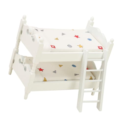 CLISPEED Miniatur Doppelstockbett aus Puppenhaus Möbel Realistisches Design Langlebig und Leicht Montierbar für Puppenhaus Schlafzimmer Zubehör Teilig CLISPEED Miniatur Doppelstockbett aus Puppenhaus Möbel Realistisches Design Langlebig und Leicht Montierbar für Puppenhaus Schlafzimmer Zubehör Teilig von CLISPEED