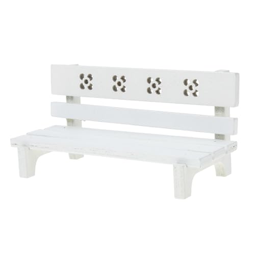 CLISPEED Miniatur Holz Sitzbank Weiß Puppenhaus Dekoration Retro Gartenmöbel Modell Landschaftsdeko für Miniaturhäuser und Tischarrangements CLISPEED Miniatur Holz Sitzbank Weiß Puppenhaus Dekoration Retro Gartenmöbel Modell Landschaftsdeko für Miniaturhäuser und Tischarrangements von CLISPEED