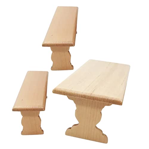 CLISPEED Miniatur Möbel Set für Puppenhaus Maßstab Tisch und Stühle Handgefertigtes Langlebiges Holzmodell für DIY Bastelprojekte und Puppenhaus Dekoration CLISPEED Miniatur Möbel Set für Puppenhaus Maßstab Tisch und Stühle Handgefertigtes Langlebiges Holzmodell für DIY Bastelprojekte und Puppenhaus Dekoration von CLISPEED