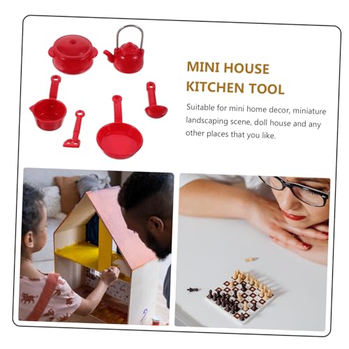 CLISPEED Miniatur Puppenhaus Küchenzubehör aus Langlebigem Niedliche Kleine Kochgeschirr Modelle für Mini Haus Dekoration Küche für Sammler von CLISPEED