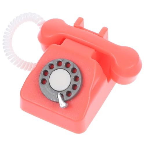 CLISPEED Miniatur Retro Telefon Modell Puppenhaus Vintage Telefon Dekoration Kompakte für Puppenhaus Zubehör und Sammlerstücke von CLISPEED