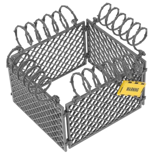 CLISPEED Miniatur Schutznetzspielzeug aus Abs Kunststoff DIY Bauzaun für Bauernhof und Militärszenen Stabiles Sicherheitsgitter Kreatives Spielzubehör für Erwachsene Teilig von CLISPEED