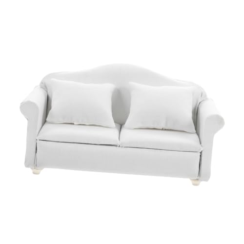 CLISPEED Miniatur Sofa Modell für Puppenhaus Weißer Einzelsofa für DIY Mini House Dekoration Tiny Furniture für Langlebig und Praktisch als Fotorequisiten CLISPEED Miniatur Sofa Modell für Puppenhaus Weißer Einzelsofa für DIY Mini House Dekoration Tiny Furniture für Langlebig und Praktisch als Fotorequisiten von CLISPEED