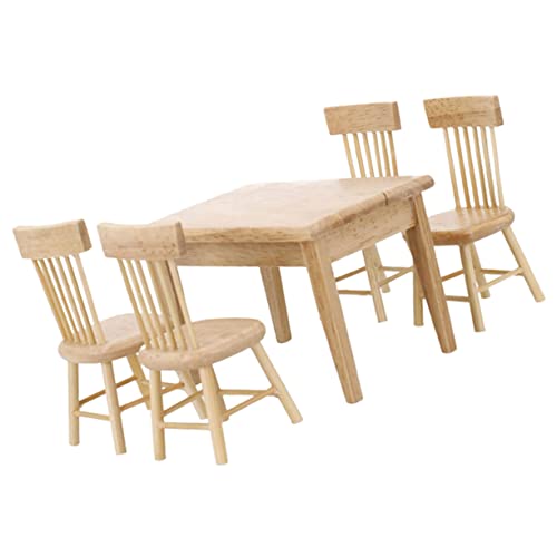 CLISPEED Miniatur Tisch und Stuhl Set Teiliges Puppenhaus Möbel Set aus Holz für DIY Dekoration und Mikro Szenen für Kinderzimmer Fotorequisiten CLISPEED Miniatur Tisch und Stuhl Set Teiliges Puppenhaus Möbel Set aus Holz für DIY Dekoration und Mikro Szenen für Kinderzimmer Fotorequisiten von CLISPEED