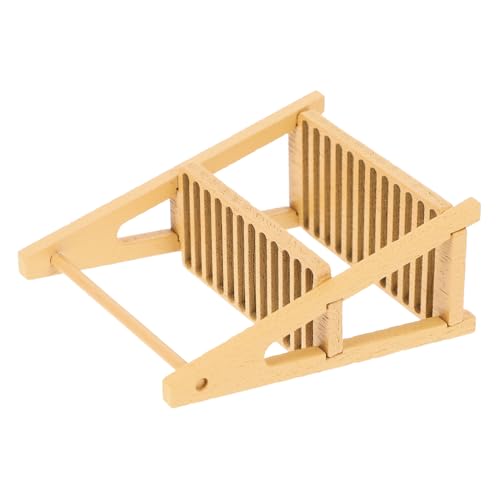 CLISPEED Miniaturmöbel kleinmöbel brötchenaufsatz Holzregal holzdeko Brotregal Miniaturmöbel und Accessoires Miniatur-Brotregalmöbel Puppenhaus-Brotregal hölzern von CLISPEED