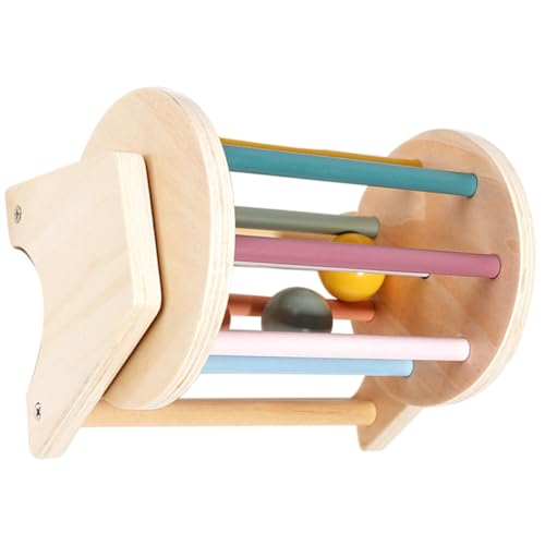 CLISPEED Montessori Holzspielzeug Textiltrommel für Motorikförderndes Rollspielzeug Farbenfrohes Sicheres Lernspielzeug aus Glattem Holz Leicht und Tragbar für Junge Mädchen und CLISPEED Montessori Holzspielzeug Textiltrommel für Motorikförderndes Rollspielzeug Farbenfrohes Sicheres Lernspielzeug aus Glattem Holz Leicht und Tragbar für Junge Mädchen und von CLISPEED