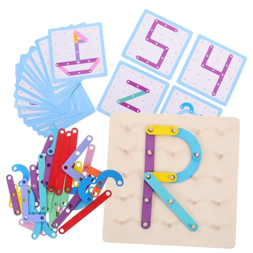 CLISPEED Montessori Nagelbrett Puzzle aus Holz Feinmotorik Lernspielzeug für Kleinkinder Fördert Hand Auge Koordination und Eltern Junge Mädchen Interaktion Tragbar und Pädagogisch CLISPEED Montessori Nagelbrett Puzzle aus Holz Feinmotorik Lernspielzeug für Kleinkinder Fördert Hand Auge Koordination und Eltern Junge Mädchen Interaktion Tragbar und Pädagogisch von CLISPEED