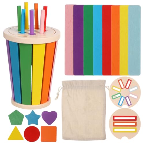 CLISPEED Montessori Spielzeug Ab 1 Jahr: 3-In-1 Motorikspielzeug Holzspielzeug Kinderspielzeug Kleinkind Sensorik Spielzeug Farbe Form Sortierspielzeug Für Kinder 0-6 Jahr CLISPEED Montessori Spielzeug Ab 1 Jahr: 3-In-1 Motorikspielzeug Holzspielzeug Kinderspielzeug Kleinkind Sensorik Spielzeug Farbe Form Sortierspielzeug Für Kinder 0-6 Jahr von CLISPEED