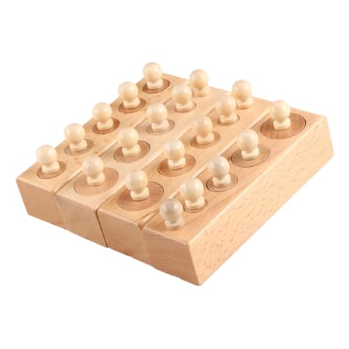 CLISPEED Montessori Steckspiel Holz Knopfzylinder Lernspielzeug Ab Jahre für Motorikspielzeug Familien Spiel Tiefenwahrnehmung CLISPEED Montessori Steckspiel Holz Knopfzylinder Lernspielzeug Ab Jahre für Motorikspielzeug Familien Spiel Tiefenwahrnehmung von CLISPEED