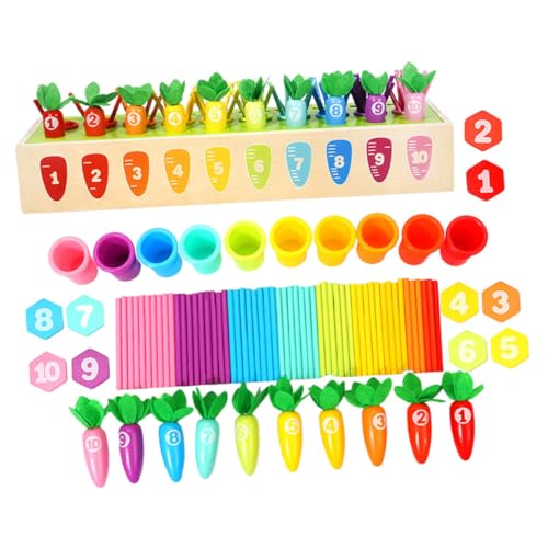 CLISPEED Montessori Zahlensortierspiel Holzspielzeug Karotten Farbzuordnung Lernspielzeug für Kleinkinder Ab Jahr zur Frühkindlichen und Kognitiven Entwicklung CLISPEED Montessori Zahlensortierspiel Holzspielzeug Karotten Farbzuordnung Lernspielzeug für Kleinkinder Ab Jahr zur Frühkindlichen und Kognitiven Entwicklung von CLISPEED
