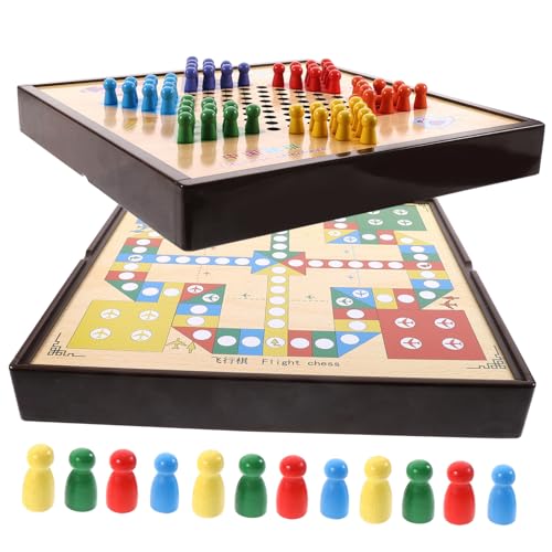 CLISPEED Multifunktionales Schachspiel Pädagogisches Brettspiel mit Glatter Oberfläche Abgerundeten Ecken Fördert Denkvermögen Geduld und Kognitive Fähigkeiten Kindgerechtes Lernspielzeug von CLISPEED