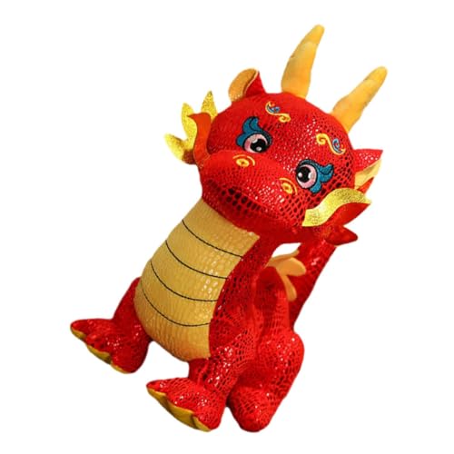 CLISPEED Neujahrs Drachen Plüschtier Glücksbringer Stofftier Deko Maskottchen für Familie und Freunde zur Festtagsdekoration von CLISPEED