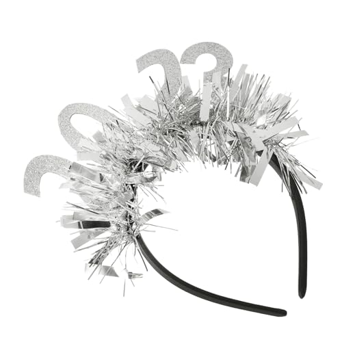 CLISPEED Neujahrs Haarband Glitzerndes Haarschmuck Accessoire Festlicher Haarreif für Party Foto Props und Damen Silvester Feier Dekoration CLISPEED Neujahrs Haarband Glitzerndes Haarschmuck Accessoire Festlicher Haarreif für Party Foto Props und Damen Silvester Feier Dekoration von CLISPEED