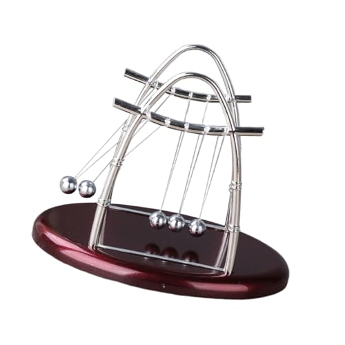 CLISPEED Newton Kugelspiel Klein Langlebiges Experimentier und Lernspielzeug Dynamisches Physikmodell Energiesparendes Schreibtisch Deko für Büro und Zuhause von CLISPEED