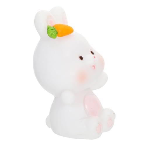 CLISPEED Niedliche Resin Tierfigur Mini Deko für Kuchen und Micro Landschaft Kleine Kaninchen Miniatur für Geburtstagstorten Langlebig Kompakt Vielseitig als Tortendeko und Tischdekoration von CLISPEED
