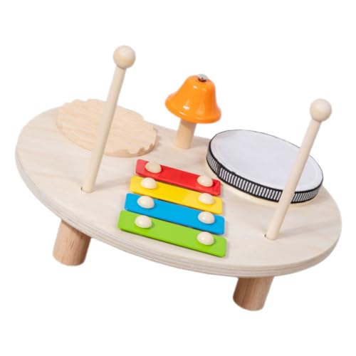 CLISPEED Percussion Toy Set Multifunktionales Holz Xylophon und Schlagzeug für Interaktives Lernspielzeug Musikalität und Kreativität für Spielpartys und Unterhaltungszwecke von CLISPEED