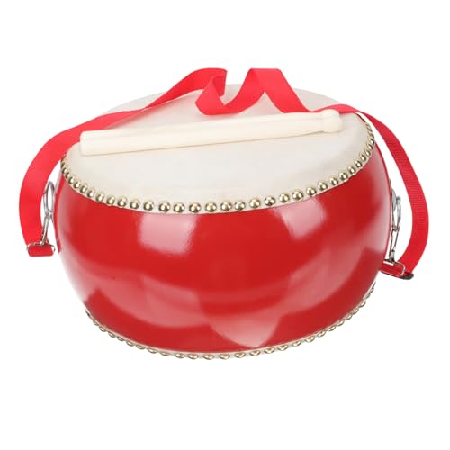 CLISPEED Percussion Trommel mit Kuhfell Schlagfläche Holz Drumstick und Tragegurt Musikspielzeug zur Rhythmusförderung und Musikalischen Früherziehung für Jungen und Mädchen CLISPEED Percussion Trommel mit Kuhfell Schlagfläche Holz Drumstick und Tragegurt Musikspielzeug zur Rhythmusförderung und Musikalischen Früherziehung für Jungen und Mädchen von CLISPEED