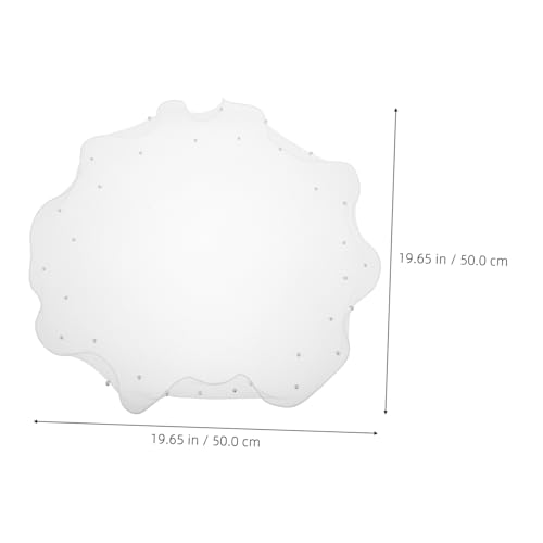 CLISPEED Perlenbesetzter Puppenhochzeits Schleier Durchmesser Weicher Mesh Schleier DIY Hochzeitskostüm Haaraccessoire für Puppen Romantischer Brautschleier für Puppenfeste und von CLISPEED