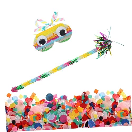 CLISPEED Pinata Spielset mit Augenmaske und Farbigem Konfetti Leichter Schlagstab für Jungen Sichere Party Requisiten für Geburtstagsfeiern Familienzusammenkünfte und Karnevalsaktivitäten CLISPEED Pinata Spielset mit Augenmaske und Farbigem Konfetti Leichter Schlagstab für Jungen Sichere Party Requisiten für Geburtstagsfeiern Familienzusammenkünfte und Karnevalsaktivitäten von CLISPEED