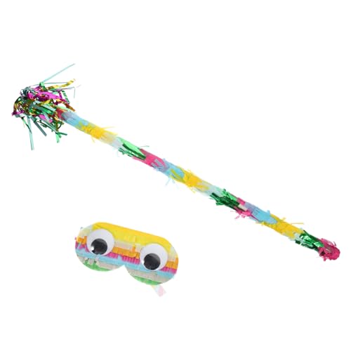 CLISPEED Pinata Spielset mit Papierstab und Augenmaske Bunt Leicht und Robust für Kindergeburtstag Partyspiele Festivaldeko Sicher und Komfortabel für Pinata Knock Game CLISPEED Pinata Spielset mit Papierstab und Augenmaske Bunt Leicht und Robust für Kindergeburtstag Partyspiele Festivaldeko Sicher und Komfortabel für Pinata Knock Game von CLISPEED