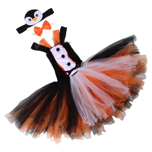 CLISPEED Pinguin Kostüm mit Tutu Kleid Kopfband und Fliege für Kleinkinder Pinguin Cosplay Outfit für Halloween Tierparty und Kindergeburtstag Bequemer und Pflegeleichter Verkleidungsspaß CLISPEED Pinguin Kostüm mit Tutu Kleid Kopfband und Fliege für Kleinkinder Pinguin Cosplay Outfit für Halloween Tierparty und Kindergeburtstag Bequemer und Pflegeleichter Verkleidungsspaß von CLISPEED