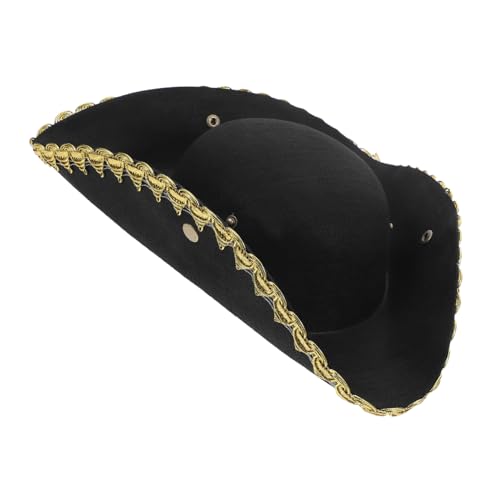 CLISPEED Piratenhut für Halloween Kostümpartys Leichtem Kunstleder Kreative Kopfbedeckung für Karneval Cosplay für Gruppenfotos Vielseitig Einfach von CLISPEED