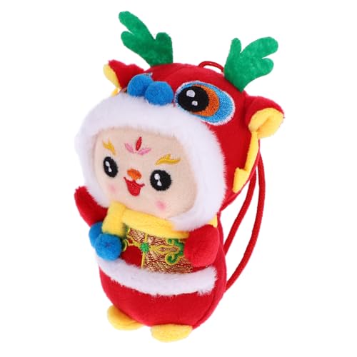 CLISPEED Plüsch Drache Kuscheltier Hängende Drachenpuppe Chinesische Glücksbringer Dekoration Leichtes Stofftier Neujahrsgeschenk für Familie Freunde von CLISPEED