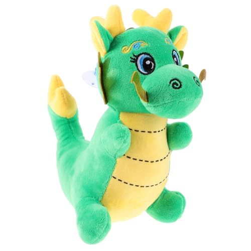 CLISPEED Plüsch Drache mit Saugnapf und Aufhängung Chinesischer Neujahrs Drachenanhänger Weiches Stofftier für Dekoration Festliche Glücksbringer Drachenpuppe von CLISPEED