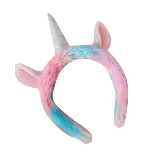 CLISPEED Plüsch Einhorn Haarreif Party Haarreifen Karneval Kopfschmuck Damen Mädchen Weicher Langlebig Bequem von CLISPEED