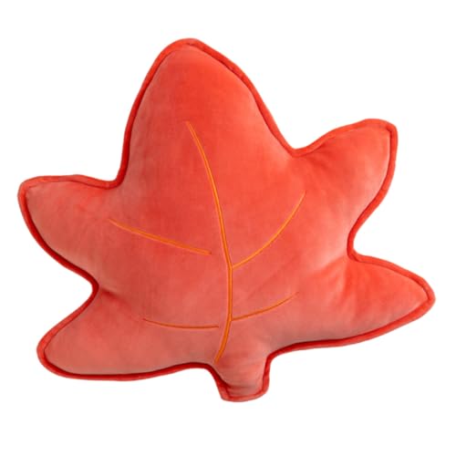 CLISPEED Plüsch Kuschelkissen Ahornblattform Dekokissen für Sofa Schlafzimmer Büro Nackenkissen Gemütlich Vielseitig Verwendbar von CLISPEED