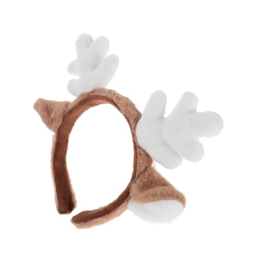 CLISPEED Plüsch Rentierohren Haarreif für Weihnachten Gemütlicher Weihnachtskopfschmuck Festlicher Haarschmuck für Erwachsene und Accessoires für Cosplay und Partys von CLISPEED