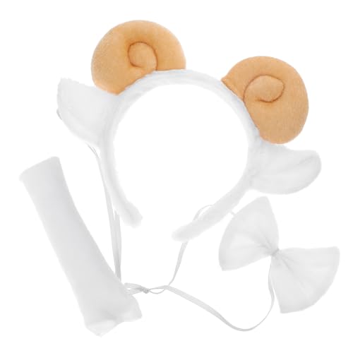 CLISPEED Plüsch Schaf Hörner Haarreif mit und Fliege Weiches Halloween Kostüm Zubehör für Frauen Vielseitig für Party Cosplay und Bühnenauftritte CLISPEED Plüsch Schaf Hörner Haarreif mit und Fliege Weiches Halloween Kostüm Zubehör für Frauen Vielseitig für Party Cosplay und Bühnenauftritte von CLISPEED