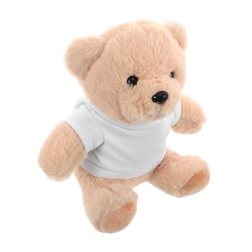 CLISPEED Plüschbär Klein Flauschig Kuschelig mit Weißem T-Shirt zum Selbstgestalten DIY Plüschtier Geschenk Geburtstag Shower Sammeln Dekoration CLISPEED Plüschbär Klein Flauschig Kuschelig mit Weißem T-Shirt zum Selbstgestalten DIY Plüschtier Geschenk Geburtstag Shower Sammeln Dekoration von CLISPEED