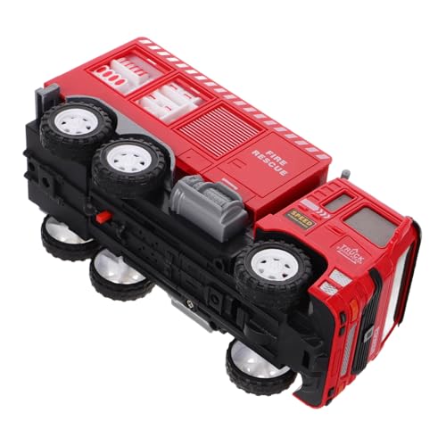 CLISPEED Pullback Feuerwehr Auto Kleines Rotes Einsatzfahrzeug Realistische Wasserversorgung Simulation Kinderfreundliches Material für Jungen und Mädchen zum Kreativen von CLISPEED