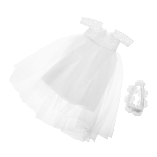 CLISPEED Puppen Hochzeitskleid Weißes Brautkleid mit Blumenapplikation Feine Verarbeitung für Anziehpuppen als und Sammlungszubehör CLISPEED Puppen Hochzeitskleid Weißes Brautkleid mit Blumenapplikation Feine Verarbeitung für Anziehpuppen als und Sammlungszubehör von CLISPEED