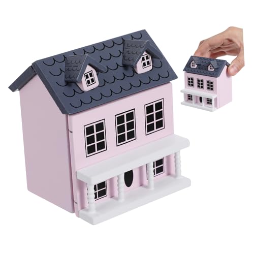 CLISPEED Puppenhaus mit Blauen Wänden und Grauem Dach Bezaubernde Deko für Kinderzimmer und Miniaturmöbel für Kreative Projekte CLISPEED Puppenhaus mit Blauen Wänden und Grauem Dach Bezaubernde Deko für Kinderzimmer und Miniaturmöbel für Kreative Projekte von CLISPEED