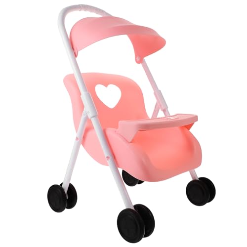 CLISPEED Puppenwagen Zubehör Beweglicher Puppenwagen Kinderwagen für Puppenhaus Dekoration Leichtes Design für Rollenspiele und DIY Bastelprojekte von CLISPEED