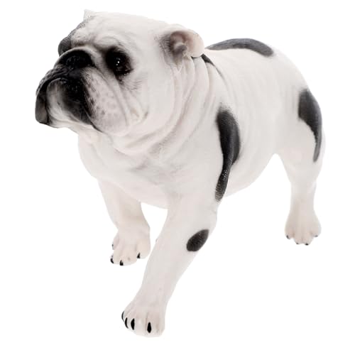 CLISPEED Realistische Bulldogge Figur Deko Hundemodell für Tisch Wohnzimmer Büro Detailgetreues Puppen für Hundeliebhaber Kleines Dekoratives Tiermodell von CLISPEED